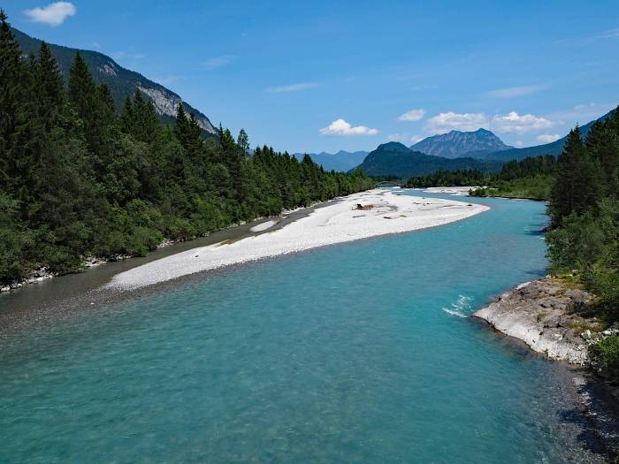 MTB Transalp vom Allgäu zum und um den Gardasee, Lechüberquerung