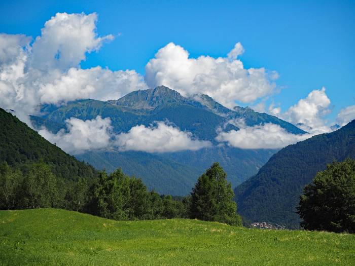 MTB Transalp vom Allgäu zum und um den Gardasee, Panorama bei Bolbeno