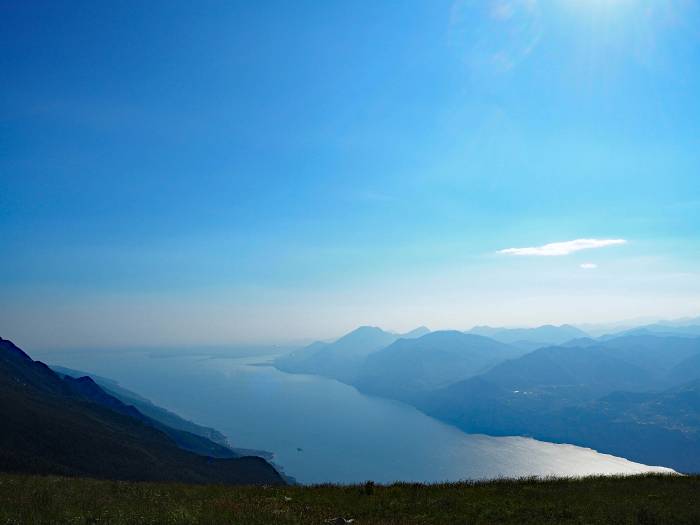 MTB Transalp vom Allgäu zum und um den Gardasee, Ausblick auf den Gardasee