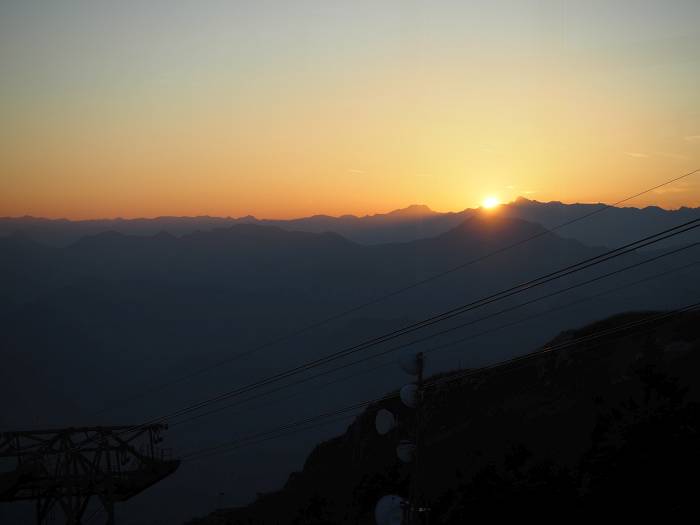 MTB Transalp vom Allgäu zum und um den Gardasee, Sonnenuntergang am Gardasee