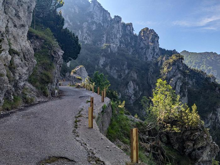 MTB 7-Seen-Cross / Transalp vom Unterallgäu zum Lago Maggiore und zum Gardasee, Alte Straße zum Passo Della Spina