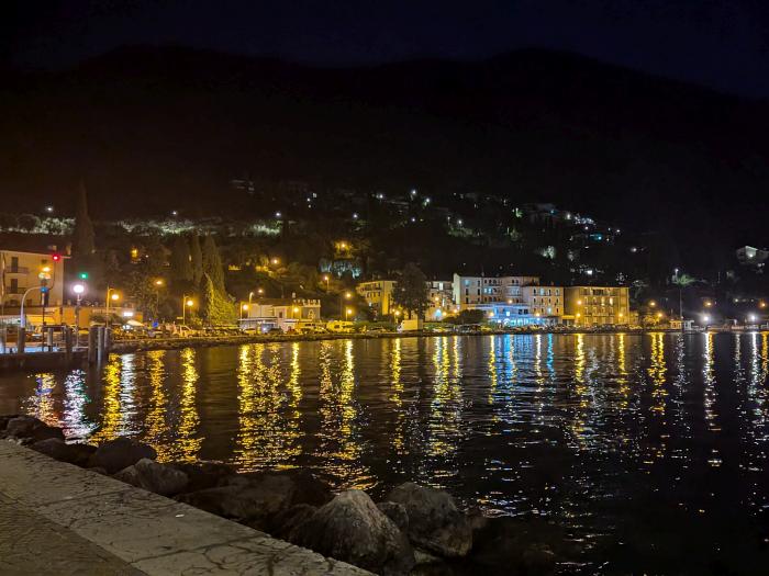 MTB 7-Seen-Cross / Transalp vom Unterallgäu zum Lago Maggiore und zum Gardasee, Torbole bei Nacht