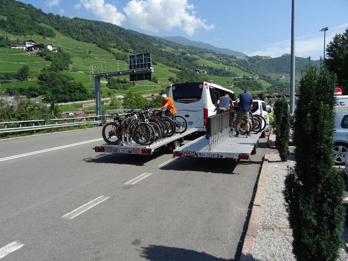 MTB 7-Seen-Cross / Transalp vom Unterallgäu zum Lago Maggiore und zum Gardasee, Shuttleservice