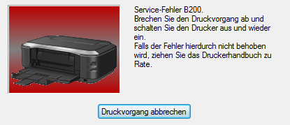 Canon B200 Service Fehler