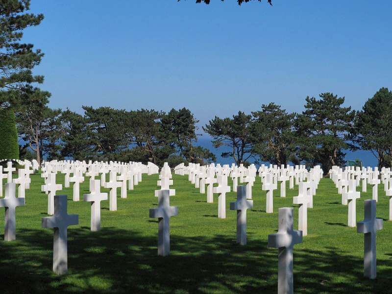 Frankreich, Bretagne Reise, Foto 51, Colleville-sur-Mer, Amerikanische Soldatenfriedhof