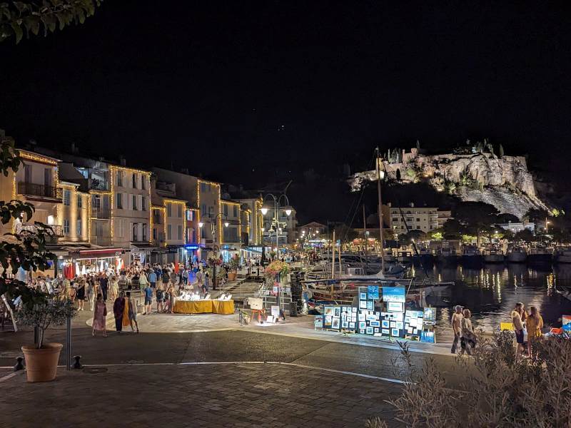 Frankreich, Provence Rundreise, Cassis bei Nacht, Foto 082