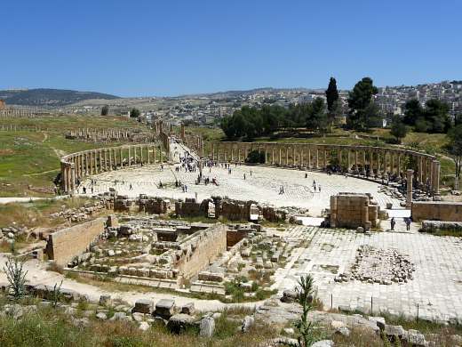 Foto 014 Ovales Forum in Jerash, Jordanienreise